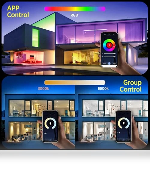 Smart Ceiling Light Flush Mount LED WiFi — Overhead Lighting, TALOYA