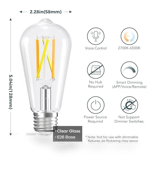 Smart Edison Bulbs — LED, Linkind