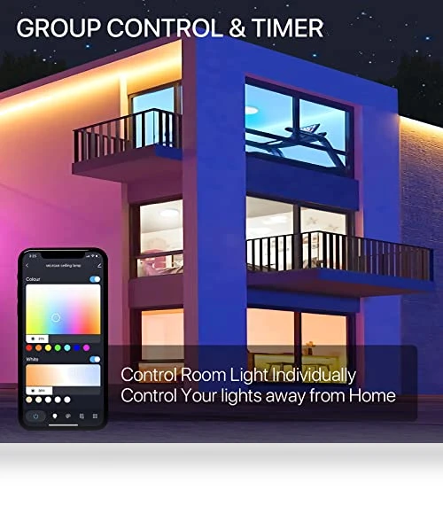 Smart LED Ceiling Light Flush Mount — LED, MELEGAN