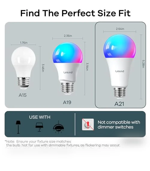 Smart Light Bulbs — LED, Linkind