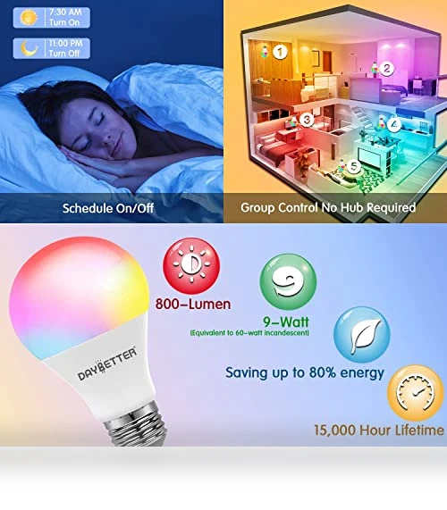 Smart Light Bulbs — LED, DAYBETTER
