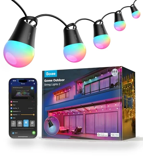 Smart Outdoor String Lights — Outdoor String Lights, Govee
