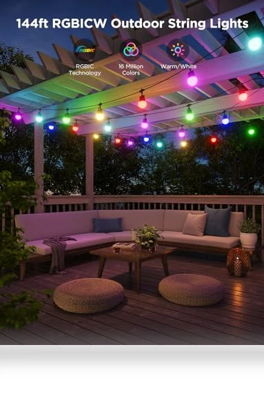 Smart Outdoor String Lights — Outdoor String Lights, Govee