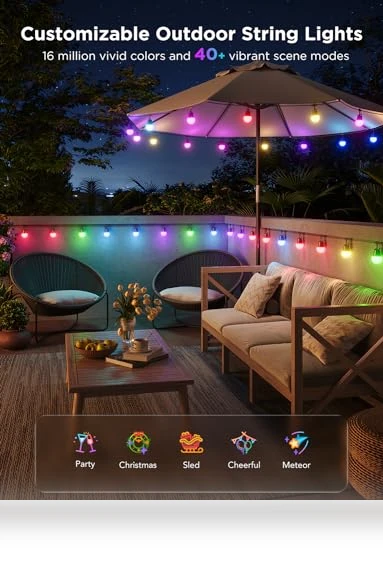 Smart Outdoor String Lights — Outdoor String Lights, Govee