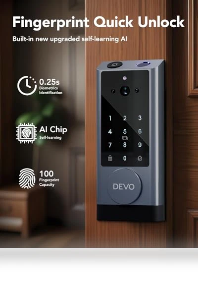Video Smart Lock with Camera & Doorbell — Deadbolts, Devo