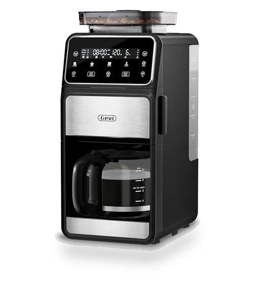 10 Cup Drip Coffee Maker with Built-in Grinder — Beverage Warmers, Gevi