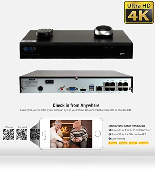 8 Channel 4K NVR Smart Home Security Camera System — Smart Home Security, GW Security