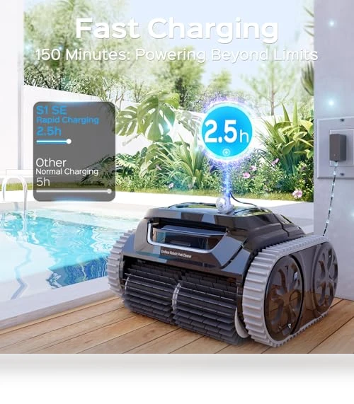Cordless APP Robotic Pool Cleaner with Wall Climbing — Smart Cleaning Robots, WYBOT