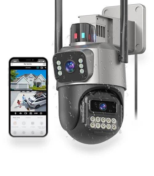 Dual Lens Outdoor Security Camera — Security Cameras, GUOANVISION