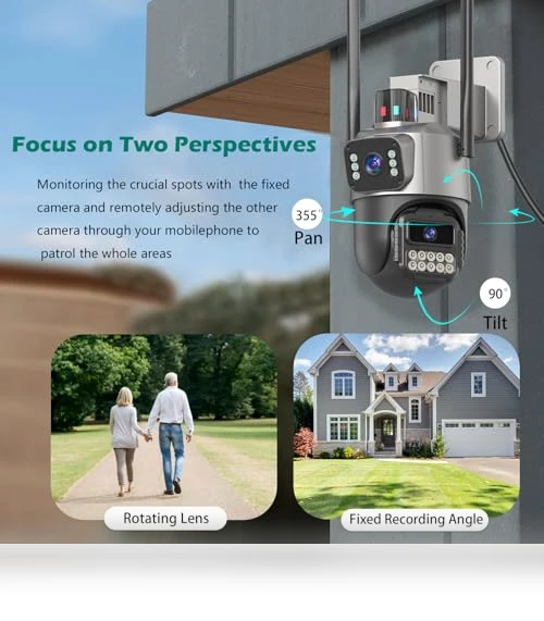 Dual Lens Outdoor Security Camera — Security Cameras, GUOANVISION