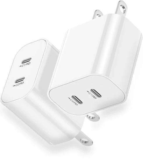 Dual-Port USB-C Fast Charger Block — Chargers, Shenzhen Liuri Technology Co.,Ltd.