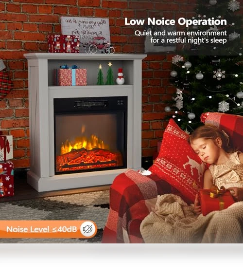 Electric Fireplace with Mantel — Electric Heating Solutions, ROVSUN