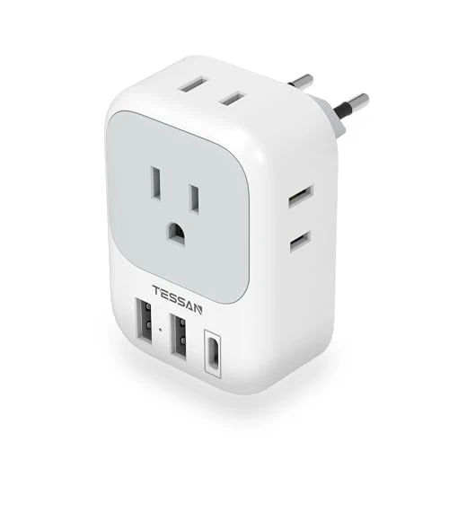 European Travel Plug Adapter USB C — Chargers, TESSAN
