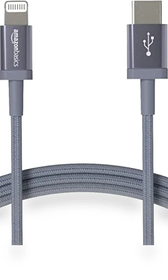 Fast Charging USB-C to Lightning iPhone Charger Cable — Lightning, Amazon Basics
