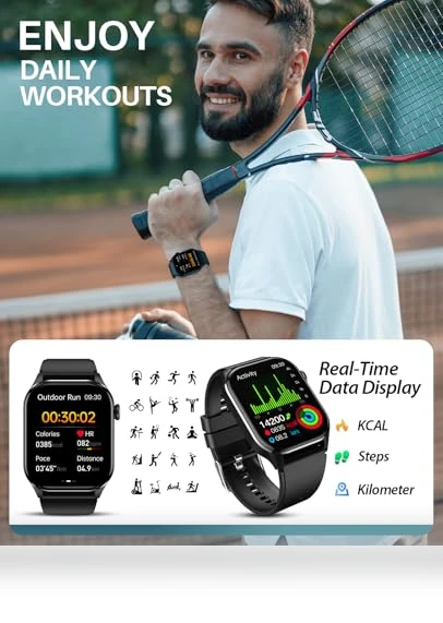 Infrared True Blood Oxygen Monitor Smart Watch — Smartwatches, SOUYIE