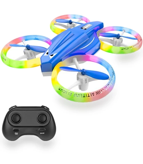 Mini Drone with LED Light for Kids and Beginners — Interactive Figures & Robots, Lisoco