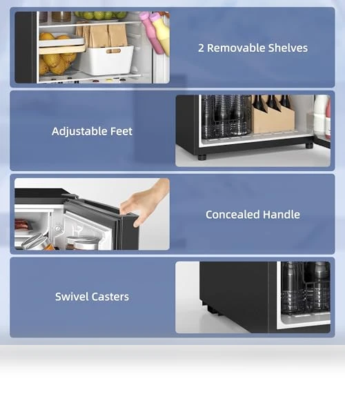 Mini Fridge with Freezer — Mini Fridges, HOMCOM