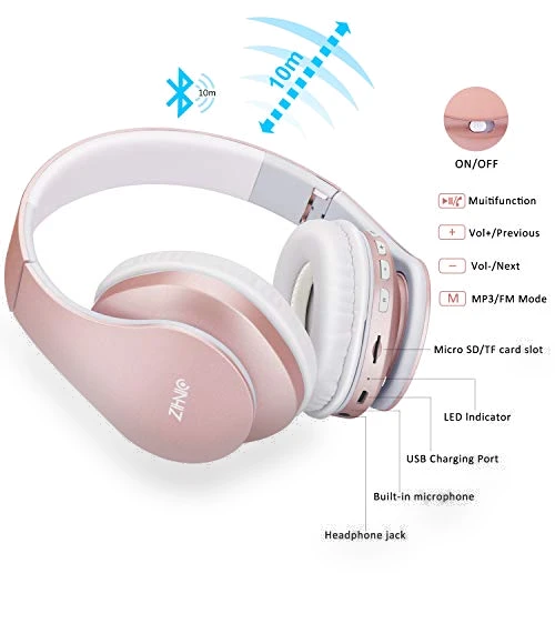 Over-Ear Bluetooth Headphones — In-Ear Headphones, ZIHNIC
