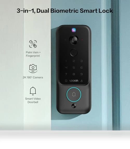 Palm Vein Video Smart Lock — Biometric Security, Lockin