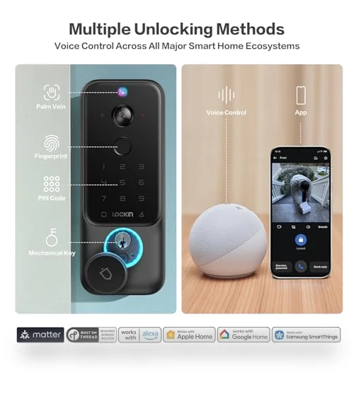Palm Vein Video Smart Lock — Biometric Security, Lockin
