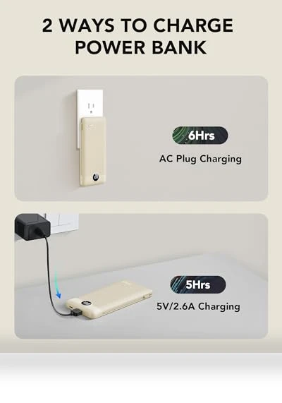 Portable Charger with Built-in Cables and AC Wall Plug — Chargers, Dong guan Utopia-Originality Technology Co., Ltd