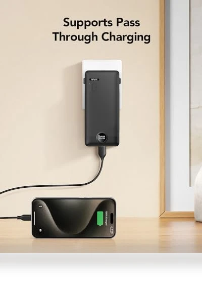 Portable Charger with Built-in Cables and AC Wall Plug — Charging Solutions, VRURC