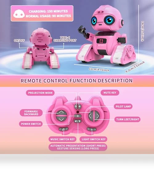 Rechargeable Remote Control Robot — Interactive Figures & Robots, Dzxlin