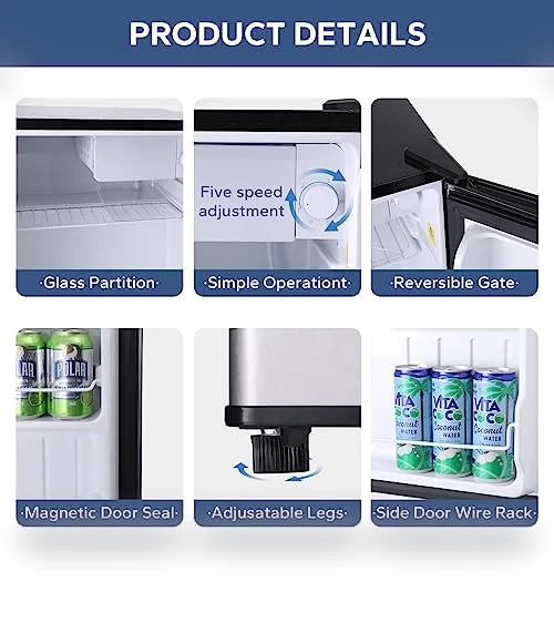 Small Refrigerator with Freezer — Mini Fridges, BANGSON