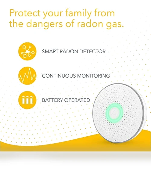 Smart Radon Detector with Humidity & Temperature Sensor — Home Climate Control, Airthings