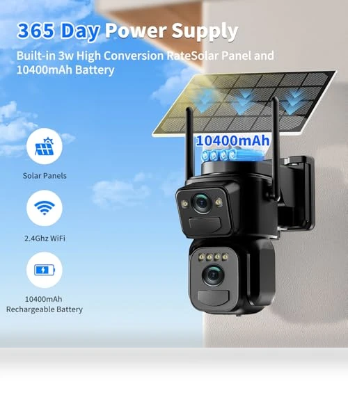 Solar Security Cameras Wireless Outdoor — Smart Home Security, BEZOMIZ