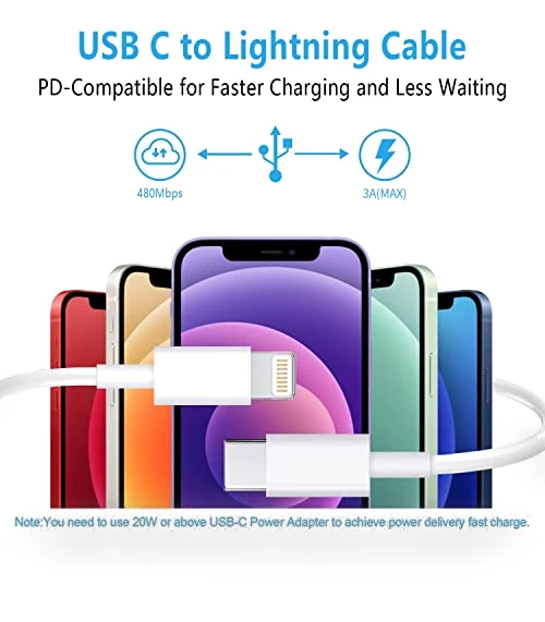 USB C to Lightning Cable — Lightning, RCTech
