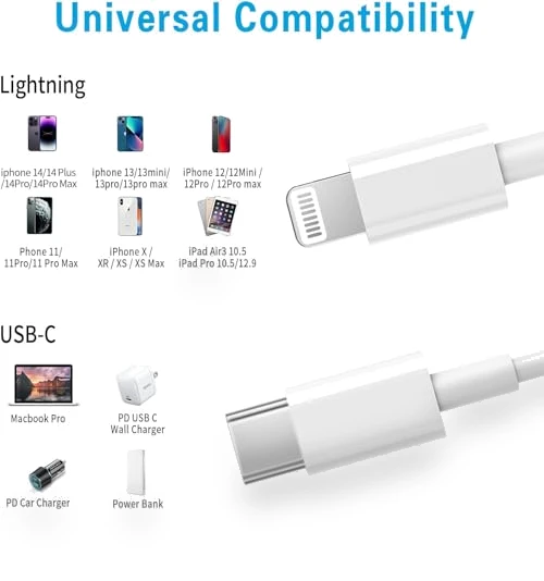 USB C to Lightning Cable — Lightning, RCTech