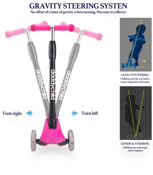 3 Wheeled Kick Scooter for Kids — Push Scooters, DADDYCHILD