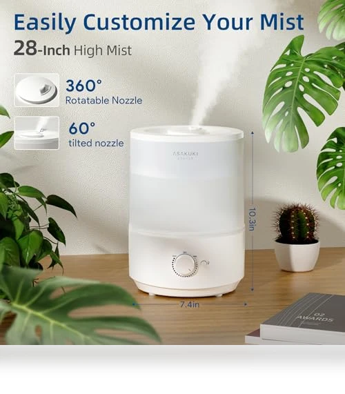 3L Top Fill Cool Mist Humidifier — Air Moisturizers, ASAKUKI