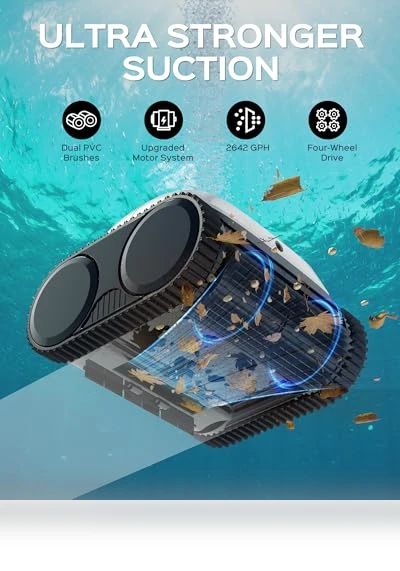 Cordless Robotic Pool Cleaner — Automated Pool Maintenance, WYBOT