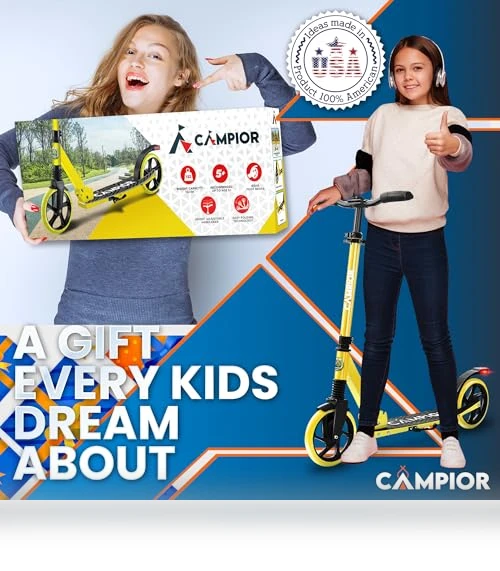 Foldable Kick Scooter with Adjustable Handlebar — Push Scooters, Campior