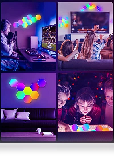 Hexagon LED Lights Wall Panels — Wall Lighting, NIUCOO