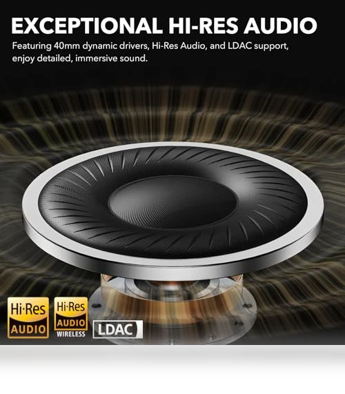 Hybrid Active Noise Cancelling Headphones — Over-Ear Headphones, 1Mii