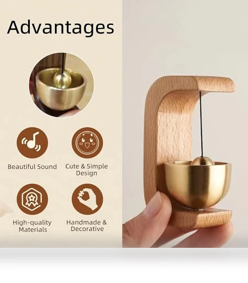 Magnetic Shopkeepers Bell Wood Doorbell Wind Chime — Chimes, EDINGM