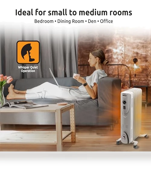 Oil-Filled Radiant Radiator Space Heater — Portable Heating Solutions, EZ-HEAT