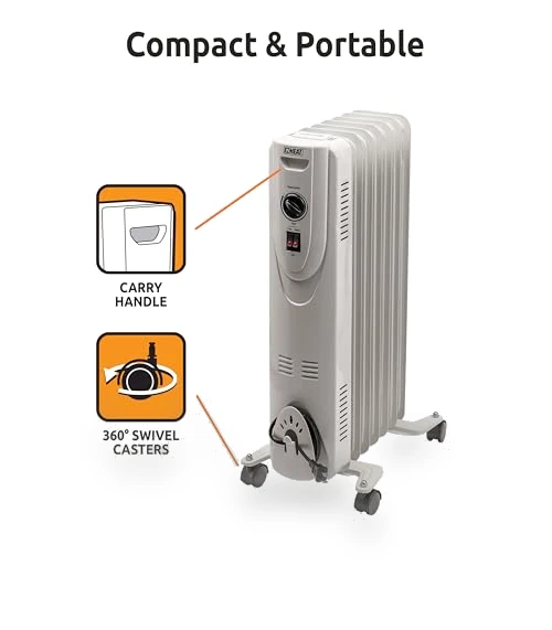 Oil-Filled Radiant Radiator Space Heater — Portable Heating Solutions, EZ-HEAT