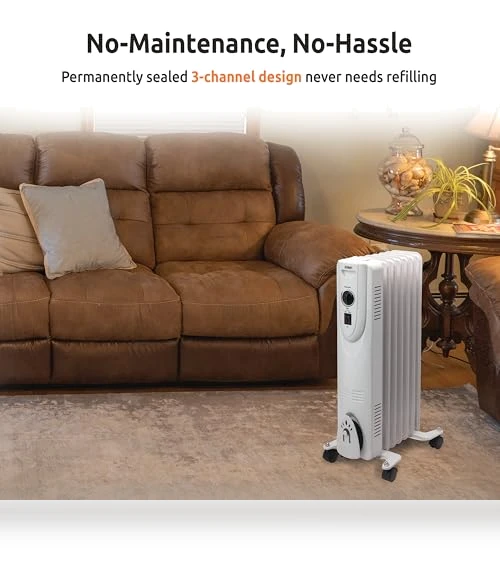 Oil-Filled Radiant Radiator Space Heater — Portable Heating Solutions, EZ-HEAT