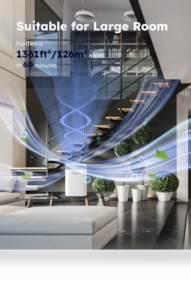Portable Air Purifier for Large Room — HEPA Air Purifiers, Nuwave