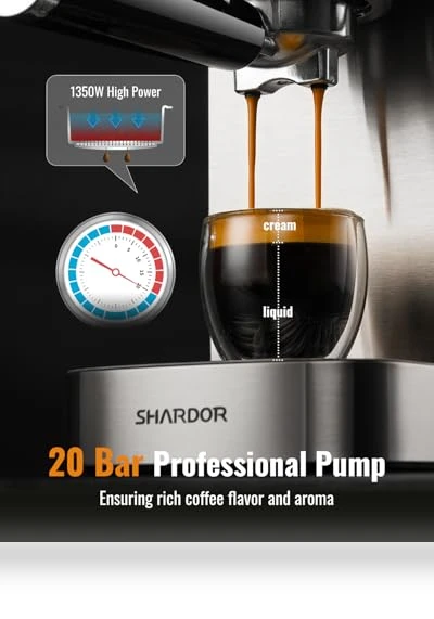 Professional Espresso Machine with Milk Frother — Milk Frothers, SHARDOR