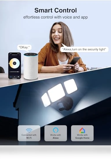 Smart LED Security Lights Motion Sensor Outdoor — Outdoor Security & Flood Lighting, Onforu