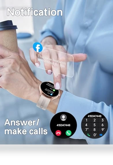 Smart Watch with Answer/Make Calls — Smartwatches, HUAKUA