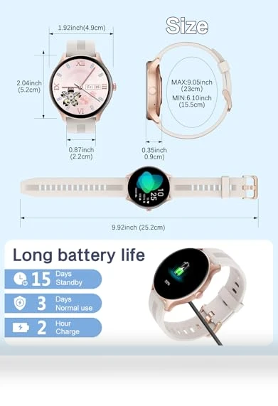 Smart Watch with Answer/Make Calls — Smartwatches, HUAKUA