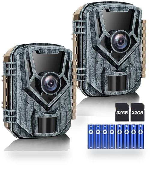 Trail Camera 2 Pack — Outdoor Security Cameras, Punvoe