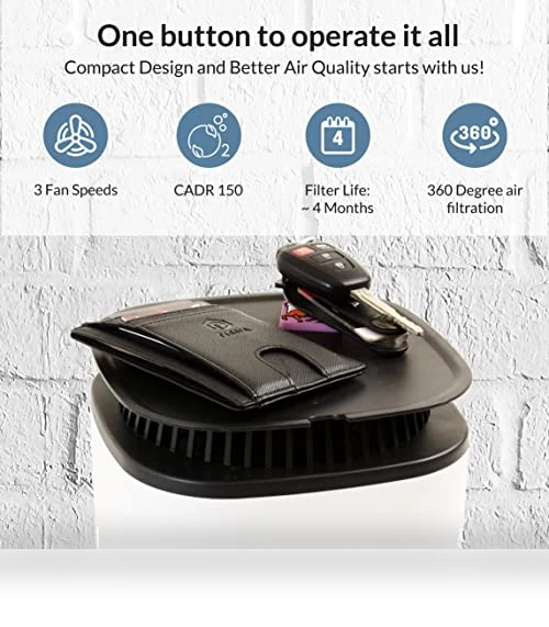 Tray-top Countertop Air Purifier — Activated Carbon Air Purifiers, Purafide