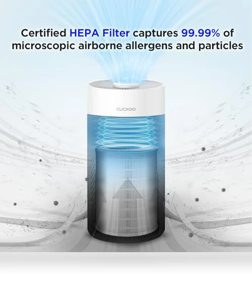 True HEPA Air Purifier for Bedroom — Activated Carbon Air Purifiers, CUCKOO